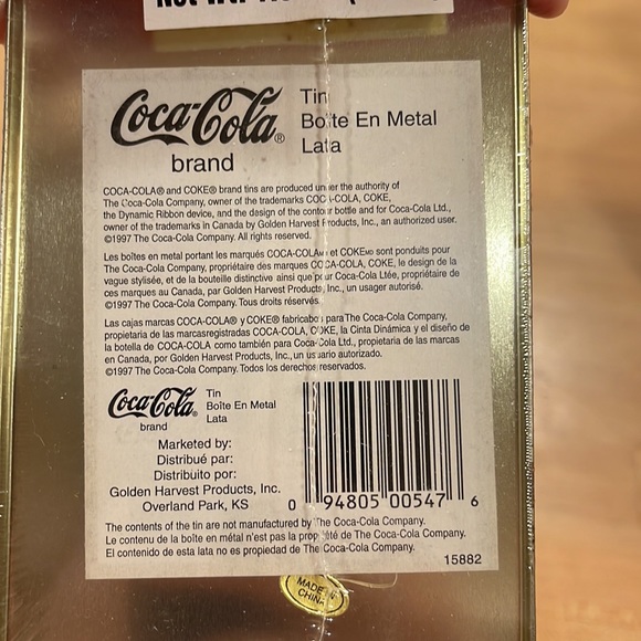 1950s coca-cola Vending Machine Tin with Glass, Straw and Mini Tray NIP - Picture 9 of 14